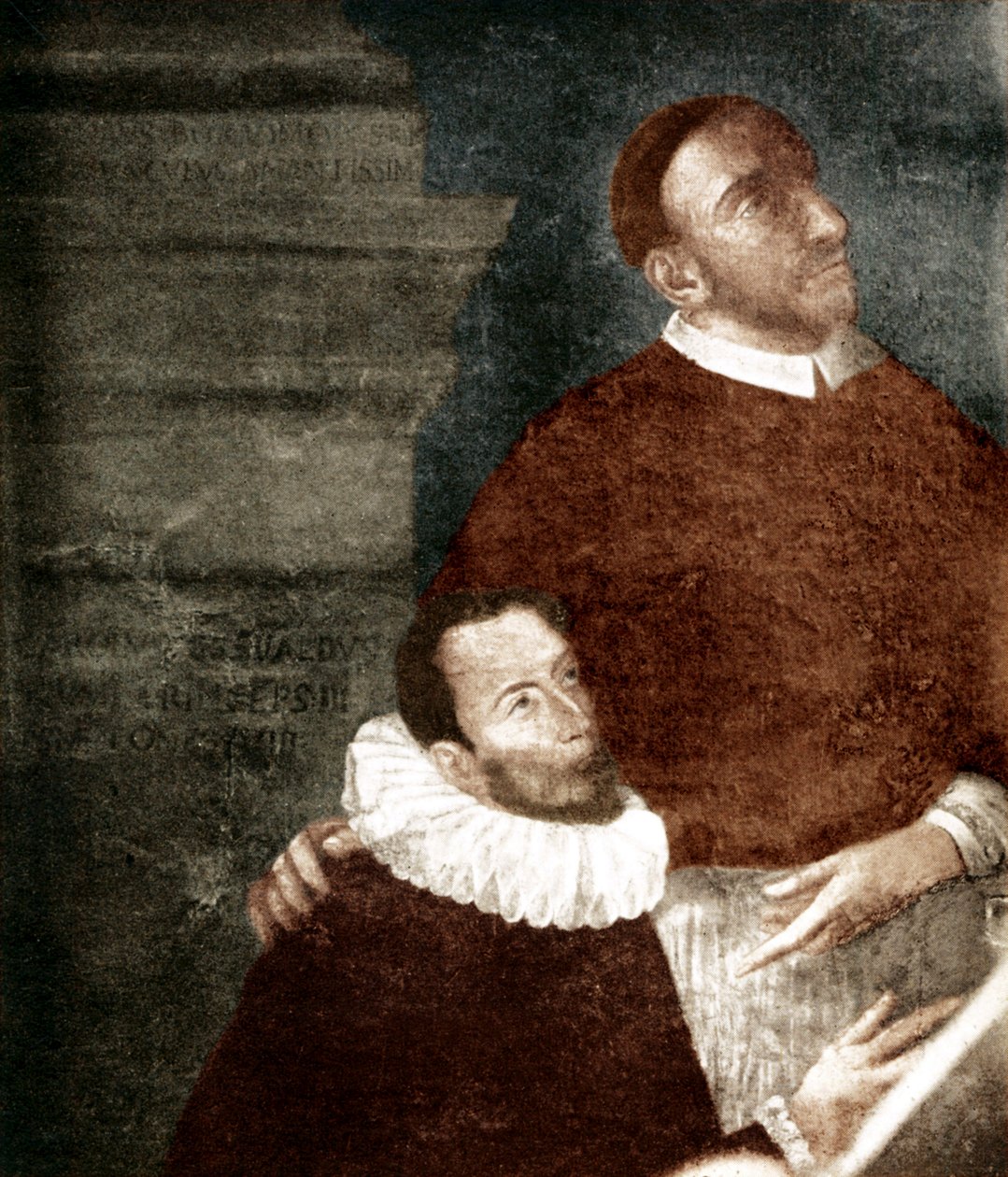 Carlo Gesualdo, Venosan prinssi. 1560-1613. Maalauksessa setänsä Carlo Borromeon kanssa. Gesualdo polvistuu. Maalaus roikkuu Gesualdossa, Santa Maria delle Grazie -kirkossa (kapusiinien luostari). Arvelee olevan Giovan alttaritaulu vuodelta 1609 tekijältä Unbekannter Künstler