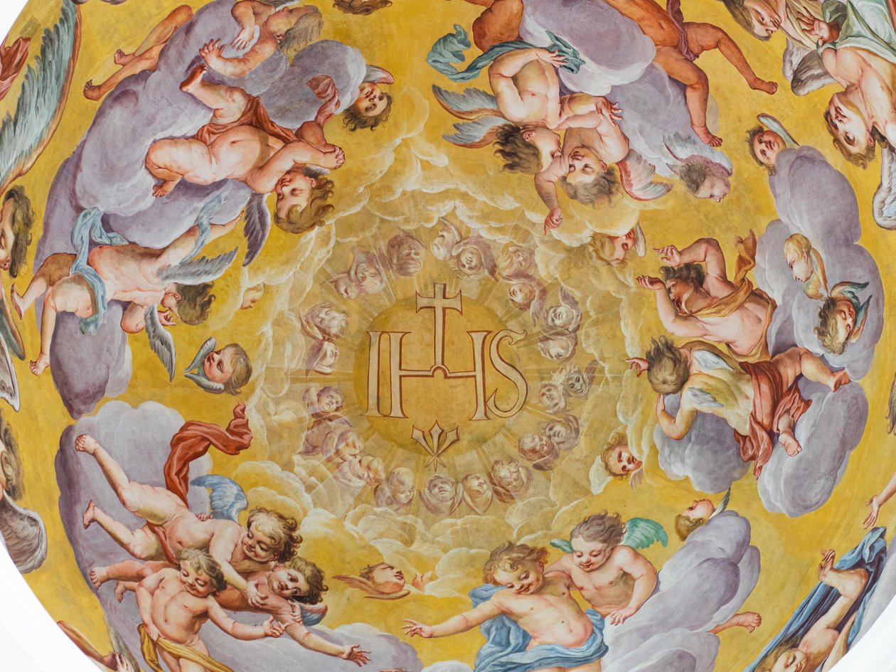 Kattofresko, Habsburgien mausoleumi, Graz, Steiermark, Itävalta, Eurooppa (kuva) tekijältä Unbekannter Künstler
