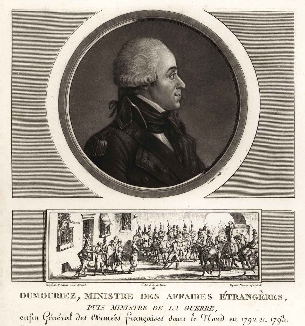 Charles-Francois du Perier Dumouriez, ranskalainen kenraali Ranskan vallankumoussotien aikana tekijältä Unbekannt