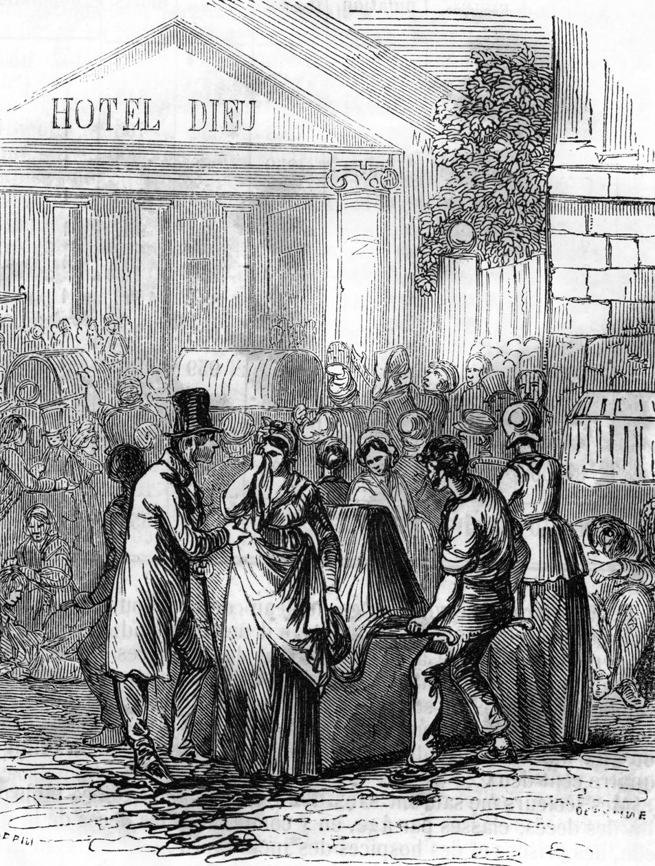 Koleraepidemia 1832 Ranskassa tekijältä Unbekannter Künstler