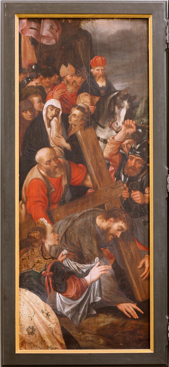 kirkko (Eglise Saint-martin). Sisustus. Triptyykki. Ristiinnaulitseminen. tekijältä Unbekannter Künstler