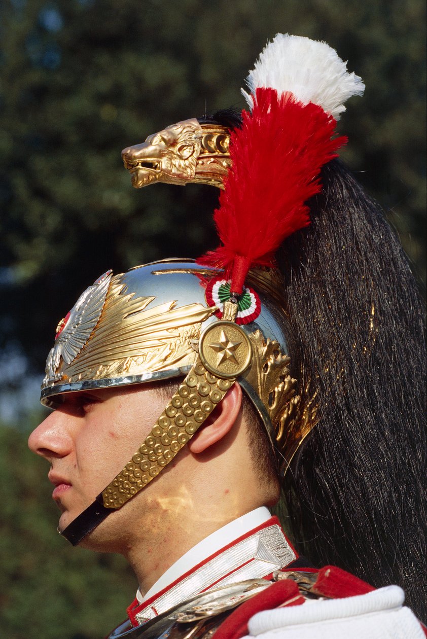 Lähikuva cuirassier kypärässä tekijältä Benjamin Baud