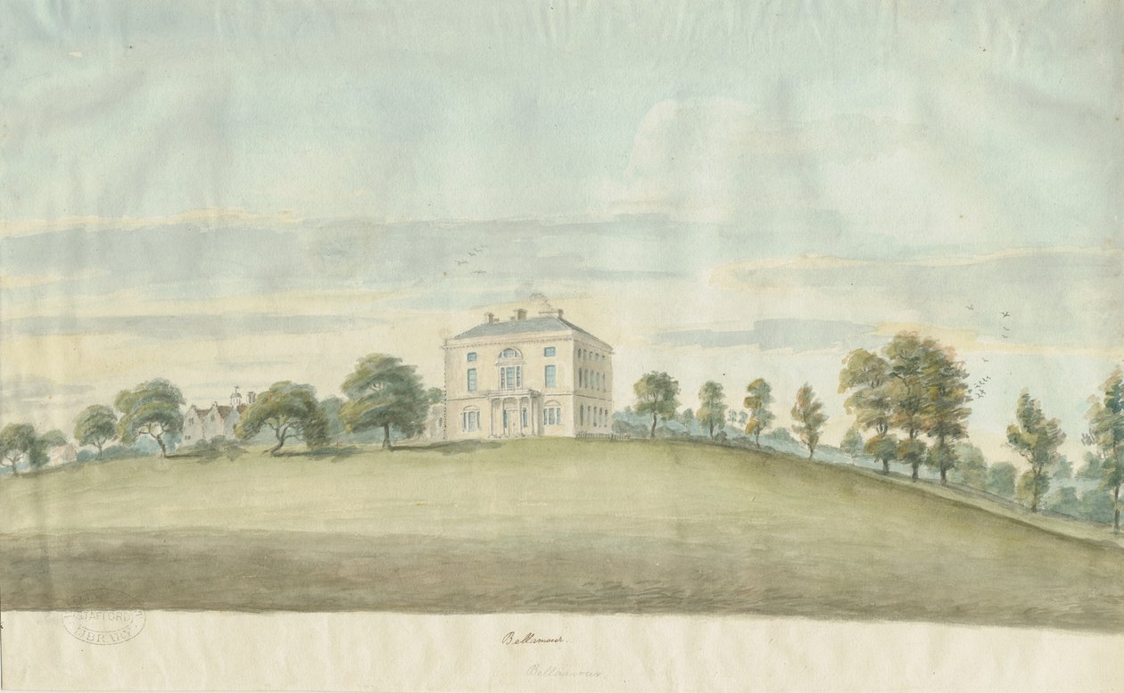 Colton - Bellamore House: akvarellimaalaus ja [c 1800] tekijältä Unbekannt