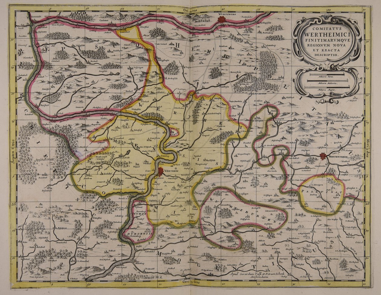 Comitatus Wertheimici finitimarumque regionum noua et exacta descriptio tekijältä Unbekannter Künstler