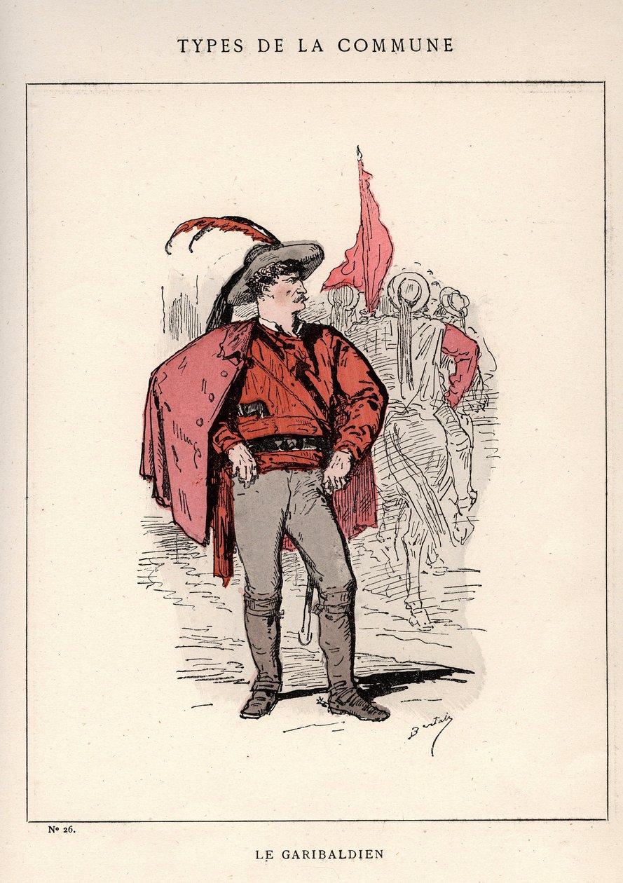 Paris Commune: LE GARIBALDIENin (26) puku elokuvassa "" Les Communeux tekijältä Unbekannt
