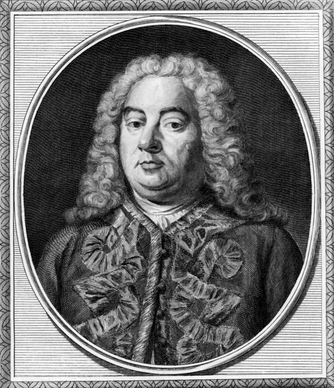 Säveltäjä George Handel, Lontoo, n. 1750 (b/w kuva) tekijältä Unbekannt