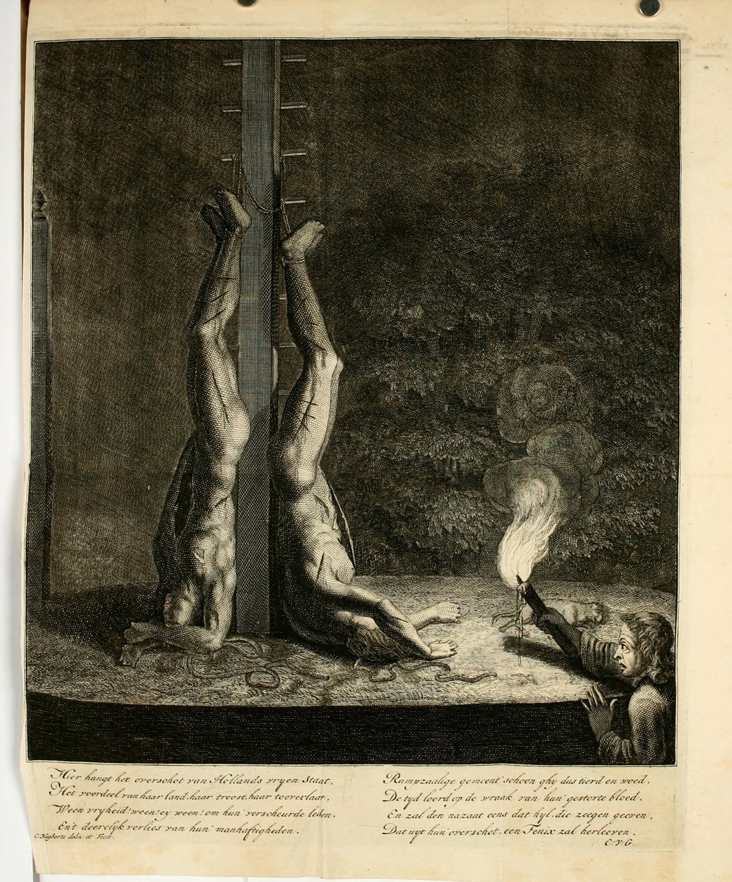 Cornelis Huyberts - Brothers De Witt Groene Zoodjella Haagissa (yö) endoodderdoorlugtig00hoev 0752 tekijältä Unbekannter Künstler