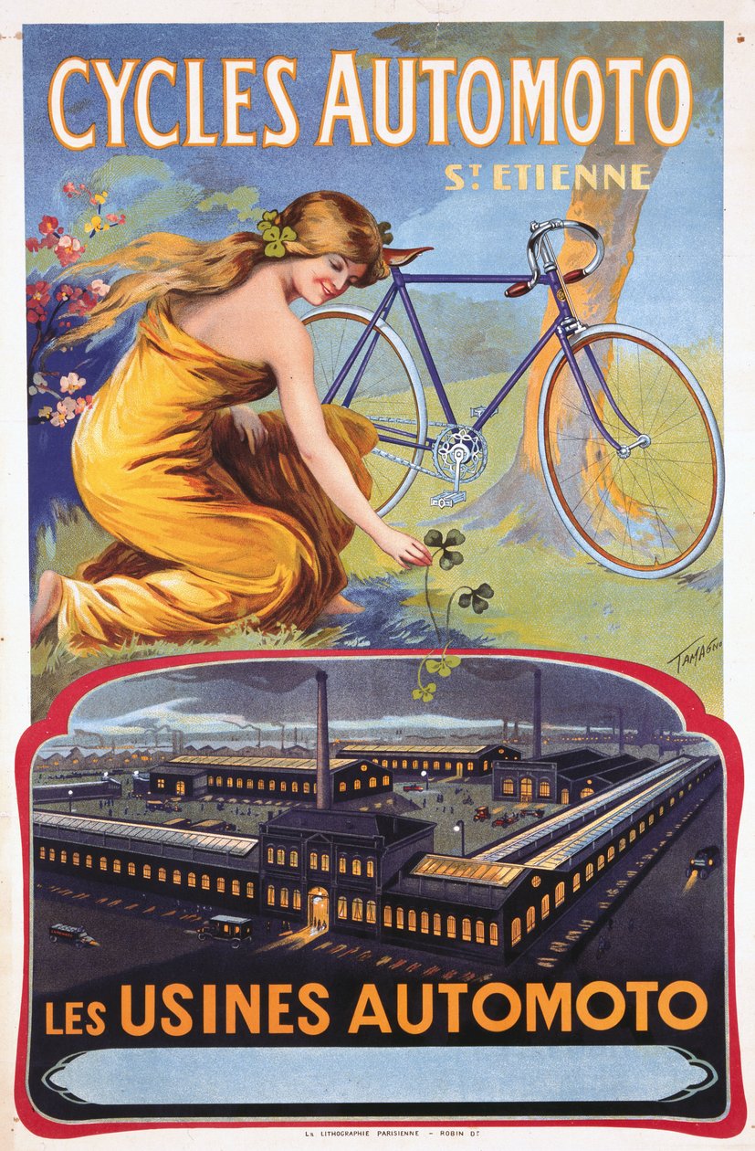 Cycles Automoto St Etienne - The Automoto Factories, n. 1914 tekijältä Unbekannt