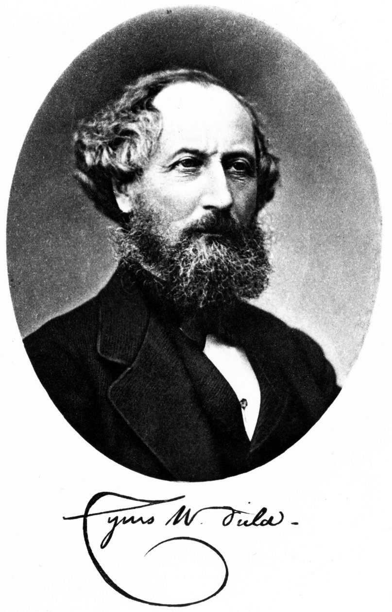 Cyrus W Field, yhdysvaltalainen rahoittaja ja yrittäjä, s. 1875 tekijältä Unbekannt
