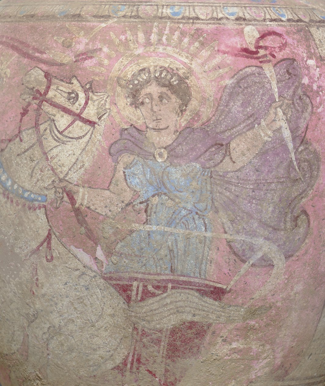 Yksityiskohta Canosan polychrome pottery oinochoe, Apulia, c. 3. vuosisadan alku eKr. (keraaminen) tekijältä Unbekannt