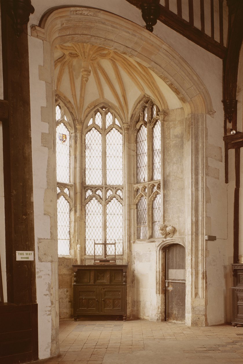 Yksityiskohta ikkunasta suuressa salissa, Gainsborough Old Hall, Lincolnshire (kuva) tekijältä Unbekannt