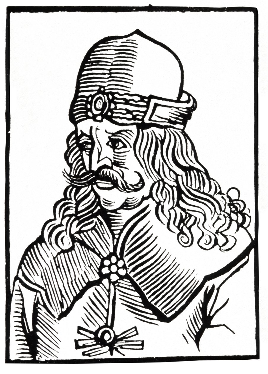 Dracula, noin 1550 (puupiirros) tekijältä Unbekannter Künstler