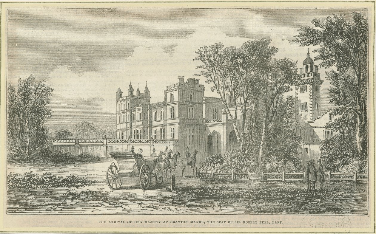 Drayton Bassett - "Drayton Manor": puupiirros ja [?1800-luku] tekijältä Unbekannt