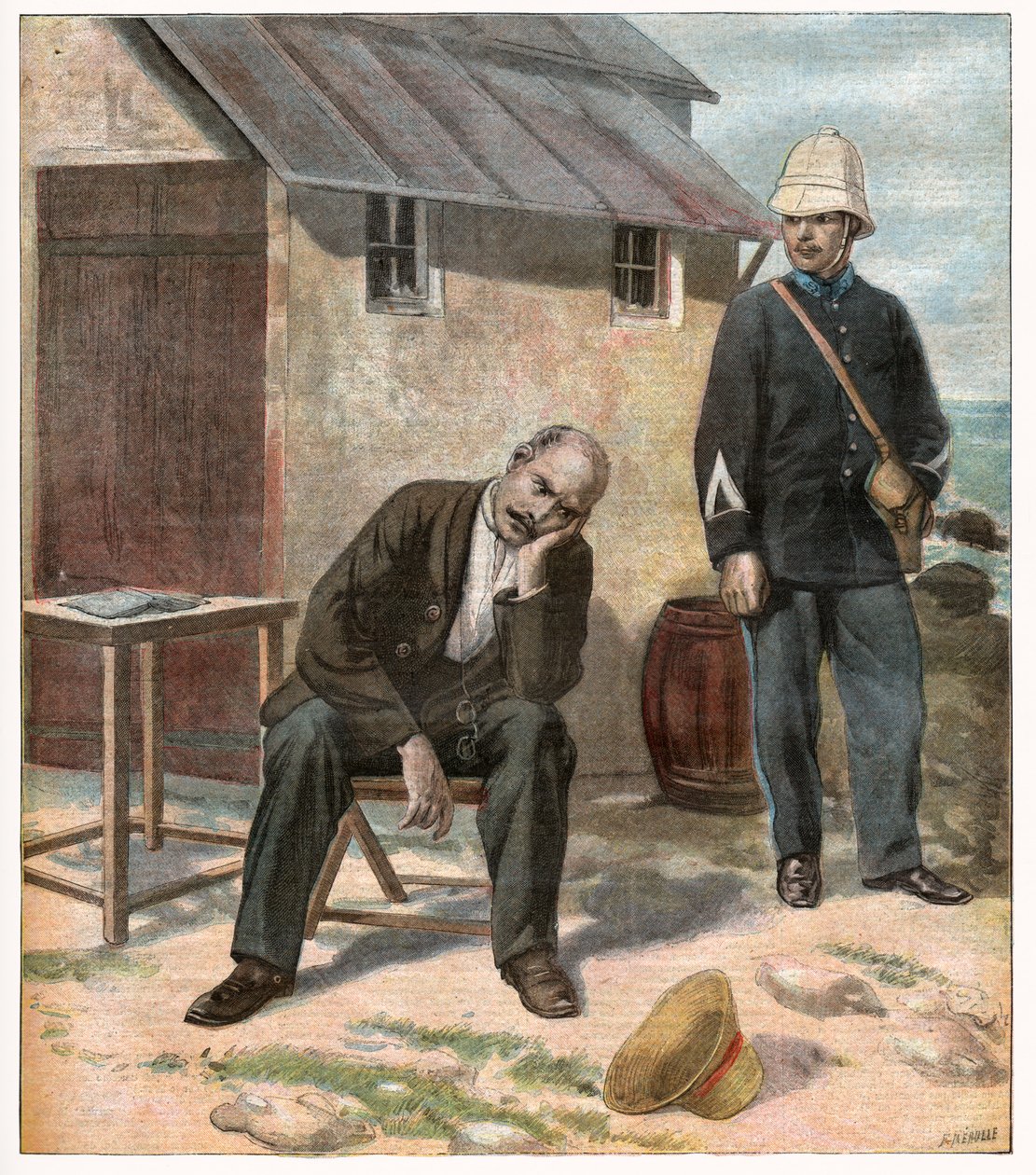 Dreyfusin tapaus. 1896 (kaiverrus) tekijältä Unbekannter Künstler
