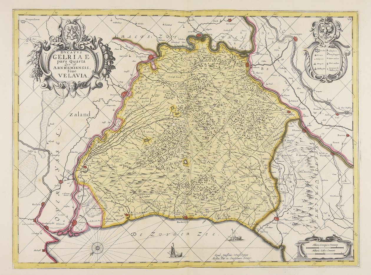 Ducatus Gelriae pars quarta quae est Arnhemiensis siue Velavia tekijältä Unbekannter Künstler