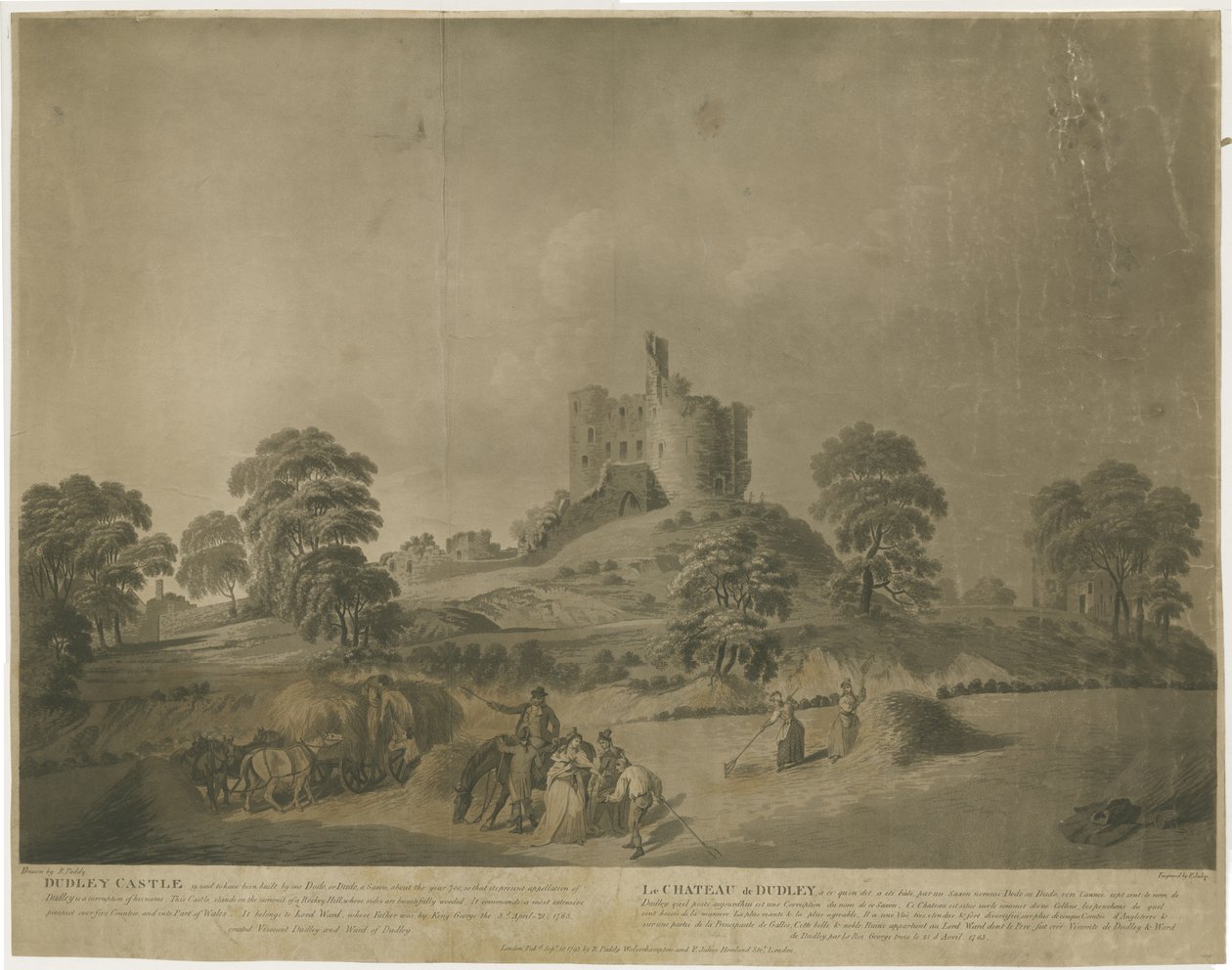 Dudleyn linna: - The Keep: akvatinta, jossa on kaiverrettu kuvaus, nd [c 1793] tekijältä Unbekannt