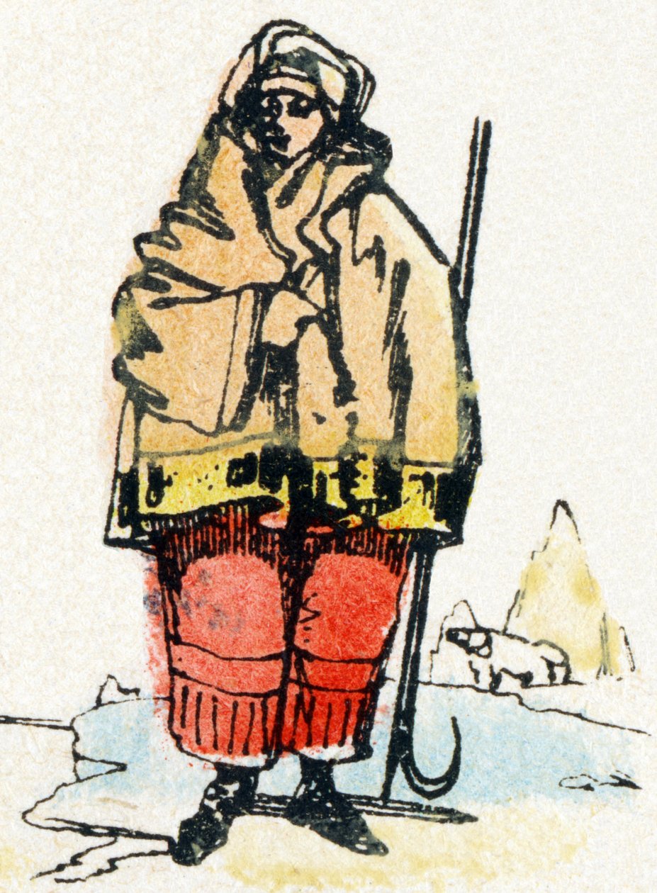 E - Eskimot - Aakkoset - lasten viihdettä - Kuva epinal, suosittu sarja n.1890 (kuva) tekijältä Unbekannt
