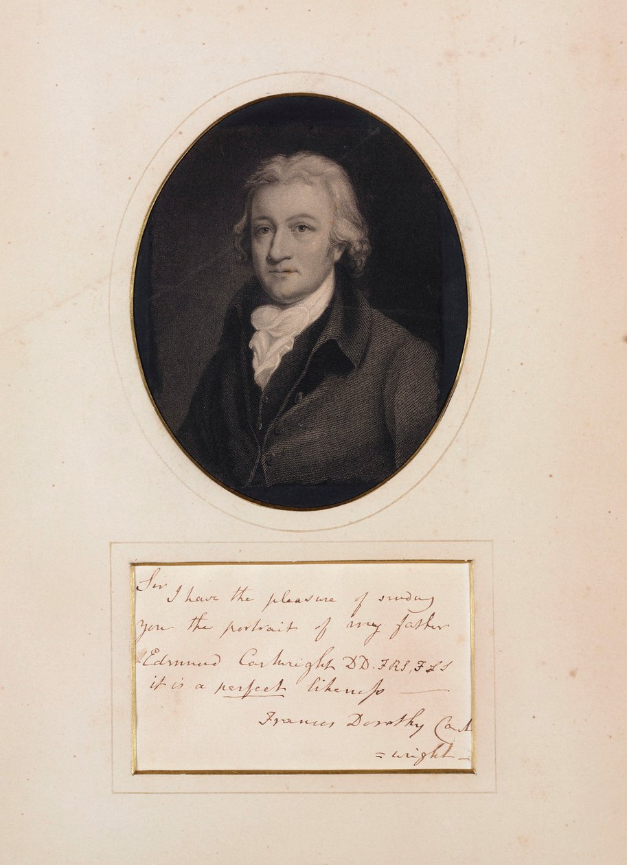 Edmund (Edmond) Cartwright, brittiläinen tekstiilialan edelläkävijä, 1700-luvun loppu - 1800-luvun alku tekijältä Unbekannt