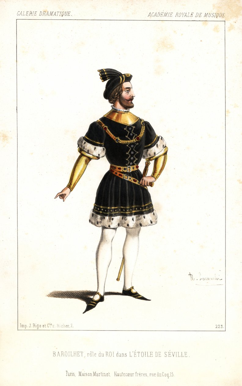 Englantilainen baritoni Paul-Bernard Barroilhet kuninkaana L