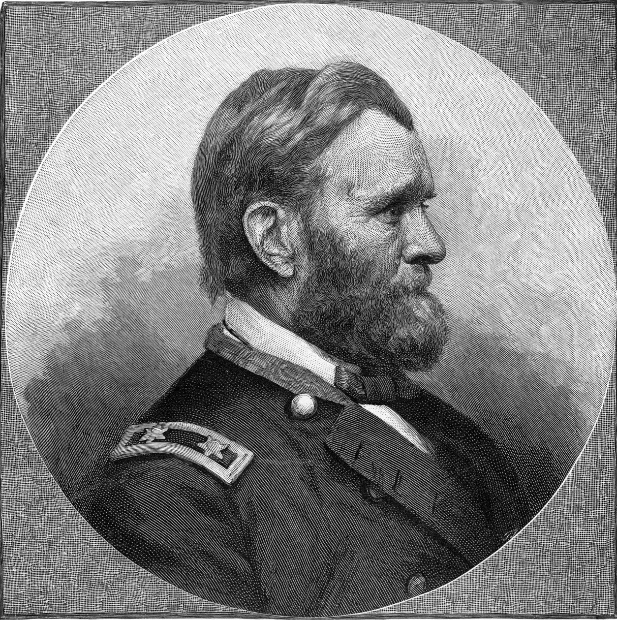 Ulysses S Grantin kaiverrus (m/w kuva) tekijältä Unbekannt