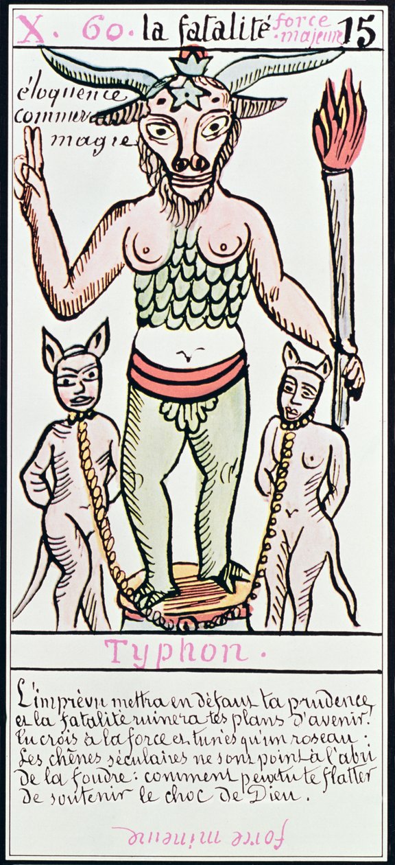 Kohtalo, tarot-kortti, ranska tekijältä Unbekannt