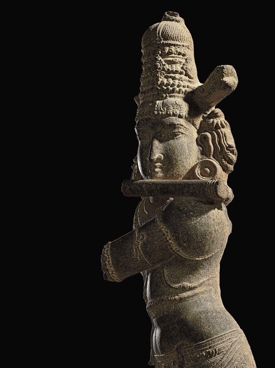 Figuuri Venugopalasta, Etelä-Intia, myöhäinen Chola / varhainen Vijayanagar-kausi, 1200-luvun loppu / 1300-luvun alku tekijältä Unbekannt