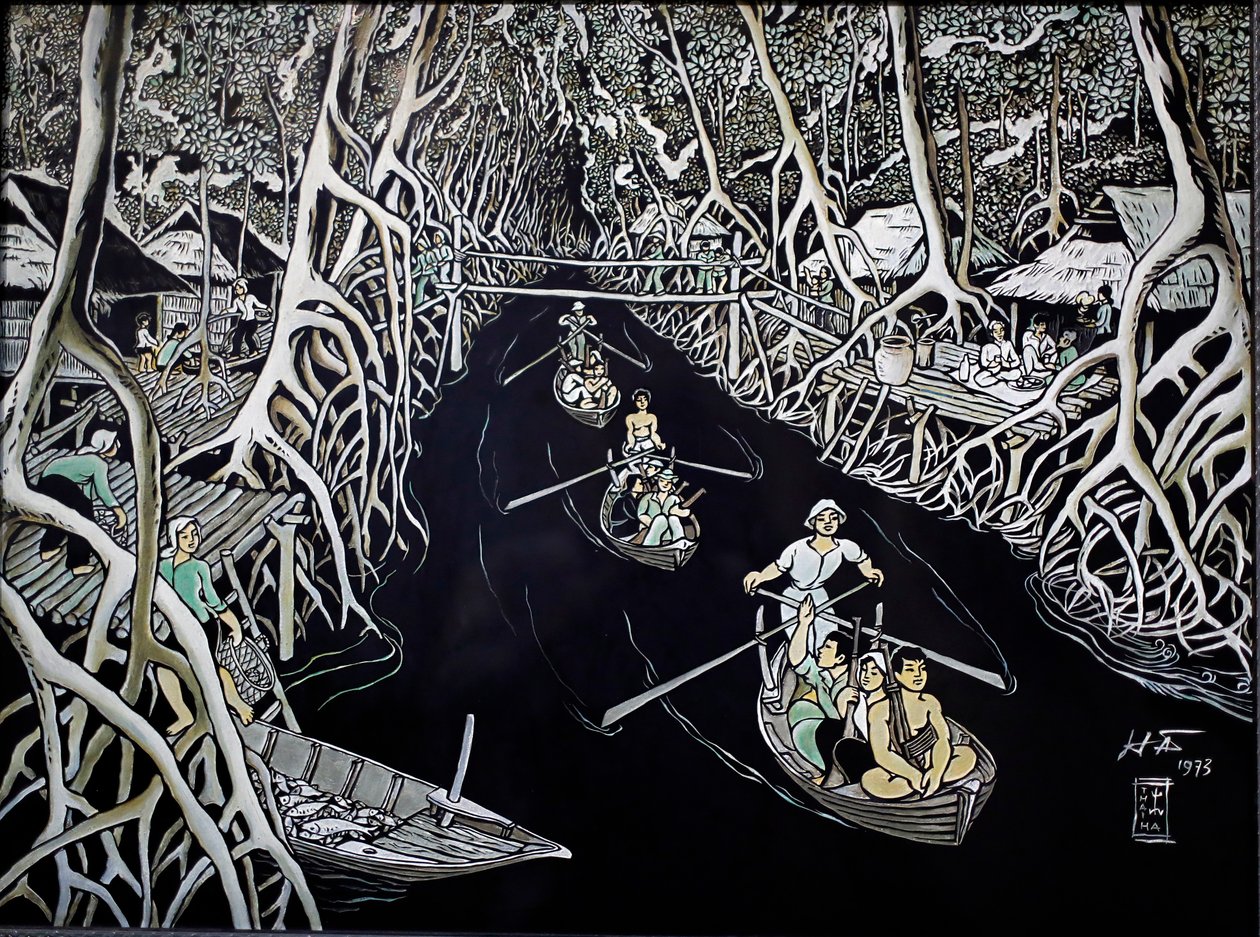 Taidemuseo, Ca Mau Guerrillas by Thai Ha, Lakkakaiverrus, Ho Chi Minh City, Vietnam, 2018 tekijältä Josef Eberz