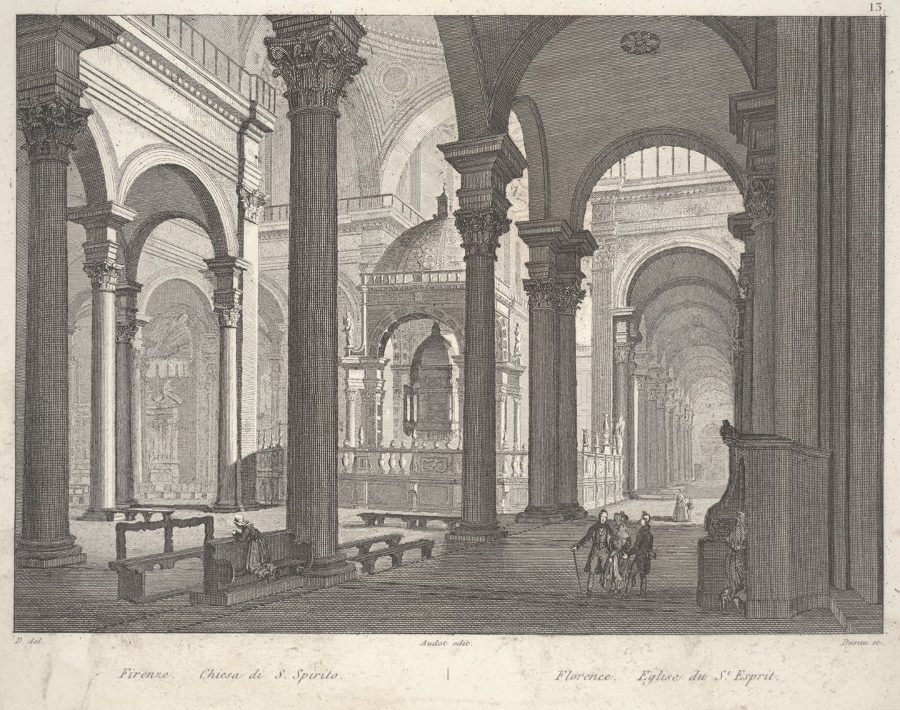 Firenze: Pyhän Hengen kirkko (Firenze. Church of S. Spirito) tekijältä Unbekannter Künstler