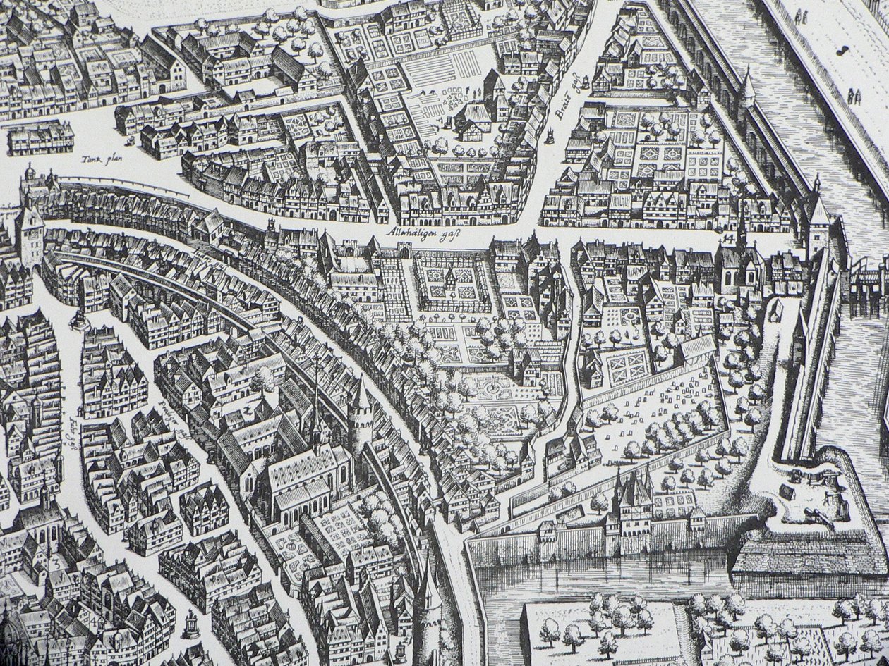 Frankfurt Judengasse 1628 tekijältä Unbekannter Künstler
