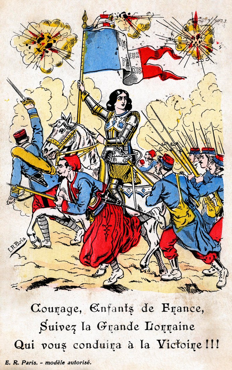 Ranskalainen postikortti, jossa Jeanne d