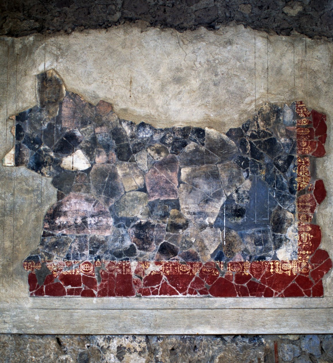 Fresko, Villa Arianna, Stabiae, Campania, Italia, roomalainen sivilisaatio, 2. vuosisadalla eKr., Yksityiskohta tekijältä Benjamin Baud