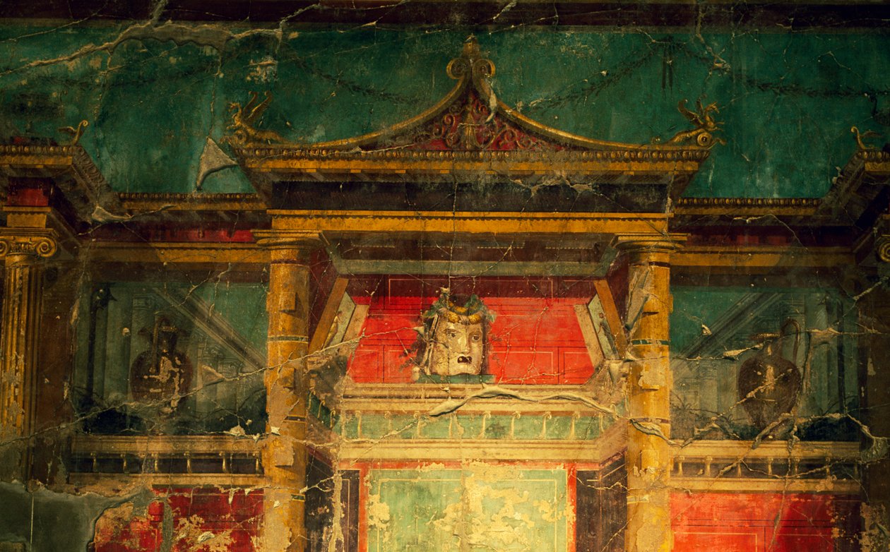 Fresko salongissa, Villa Poppaea, Oplontin arkeologinen alue, Torre Annunziata (Unescon maailmanperintöluettelo) tekijältä Benjamin Baud