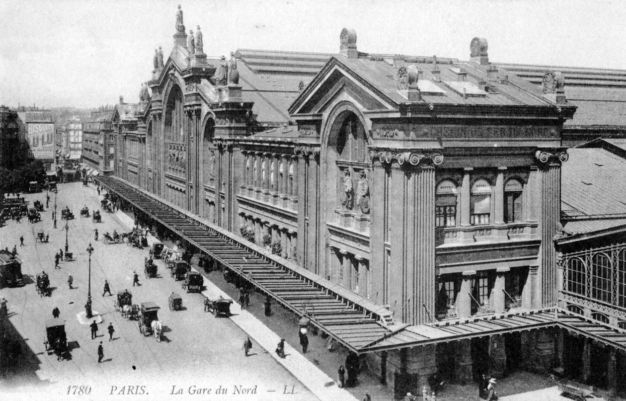 Gare du Nord, Pariisi, noin 1900 tekijältä Unbekannter Künstler