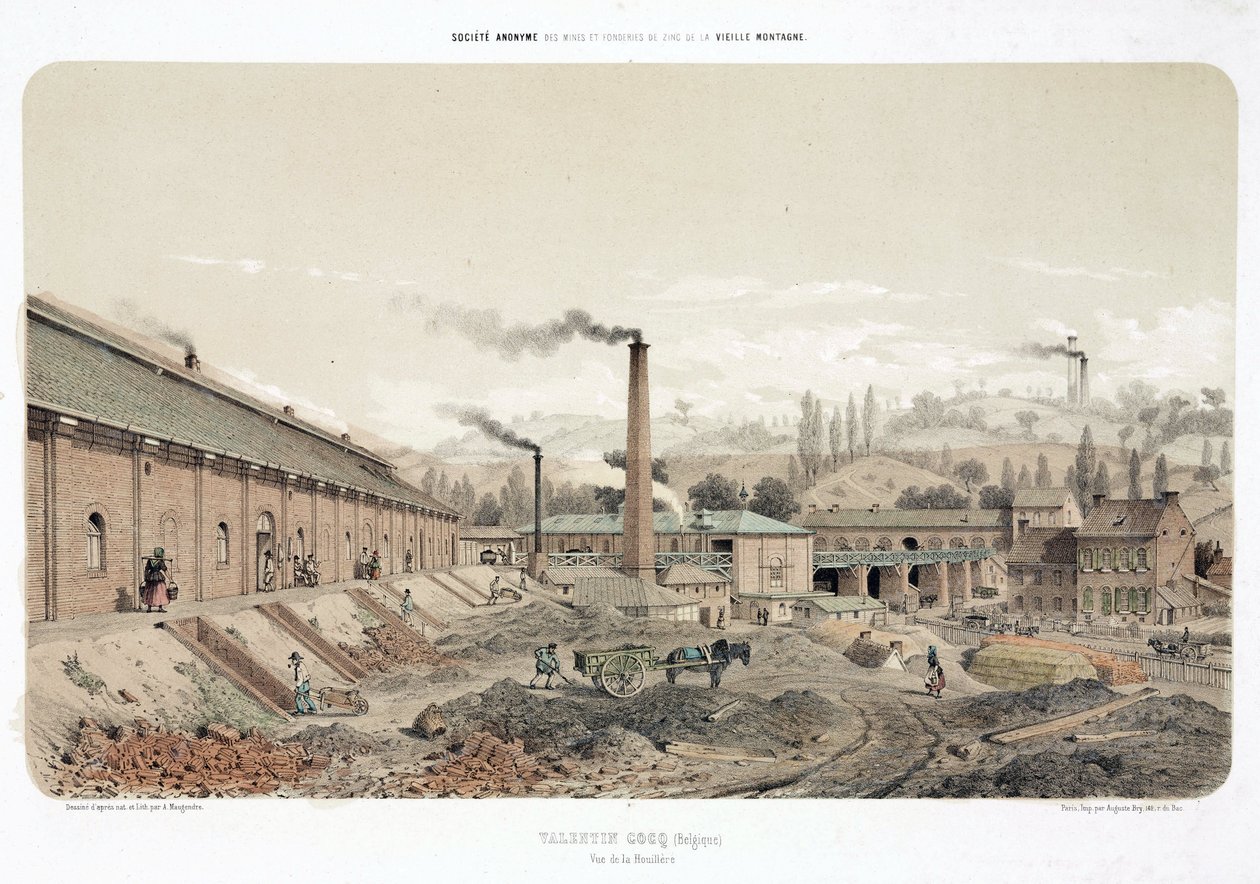 General Industrial Scenes Coalmine Valentin Cocqissa, Belgiassa tekijältä Unbekannt