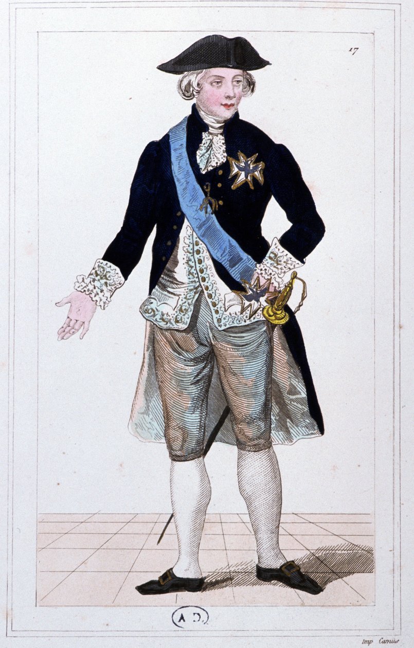 Kenraali Lafayette, kansalliskaartin komentaja, noin 1810 (kaiverrus). tekijältä Unbekannter Künstler