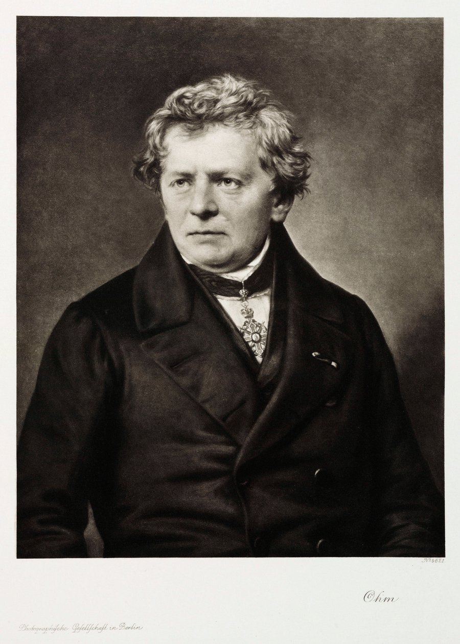 Georg Simon Ohm, saksalainen fyysikko, n. 1840 tekijältä Unbekannt