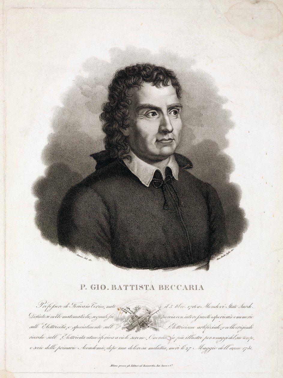 Giambattista Beccaria, italialainen pappi ja tiedemies tekijältä Unbekannt