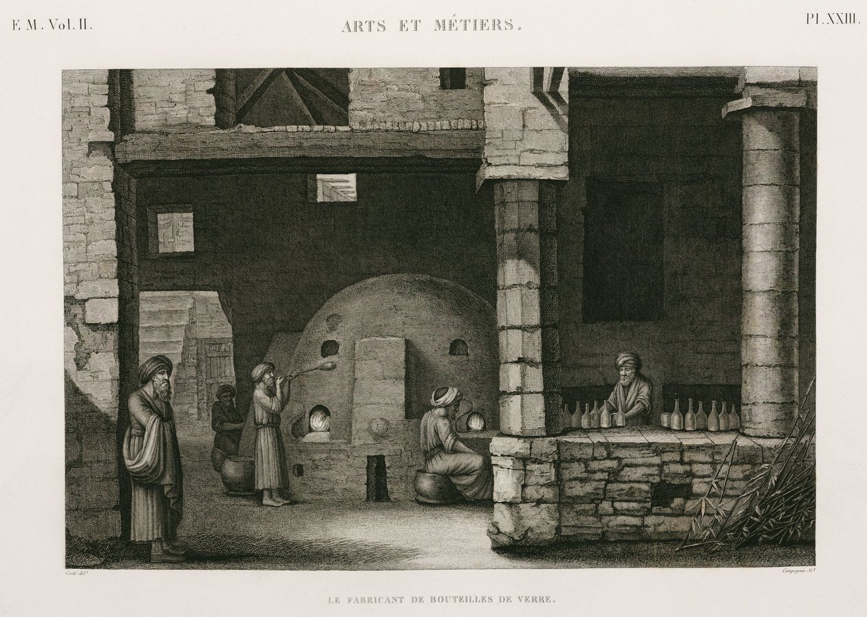 Glass Manufacture Glassworks, Egypti, n. 1798 tekijältä Unbekannt