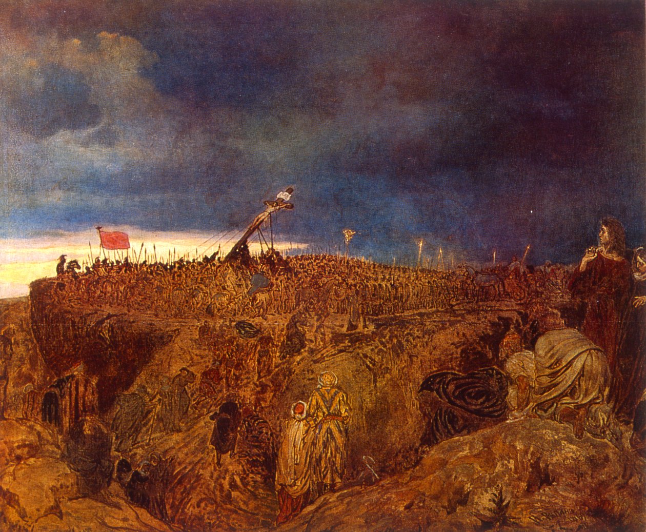 Golgata (Kristuksen ristiinnaulitseminen). 1869. maalannut Ilja Repine. (18441930). Venäläinen taiteilija. tekijältä Unbekannter Künstler