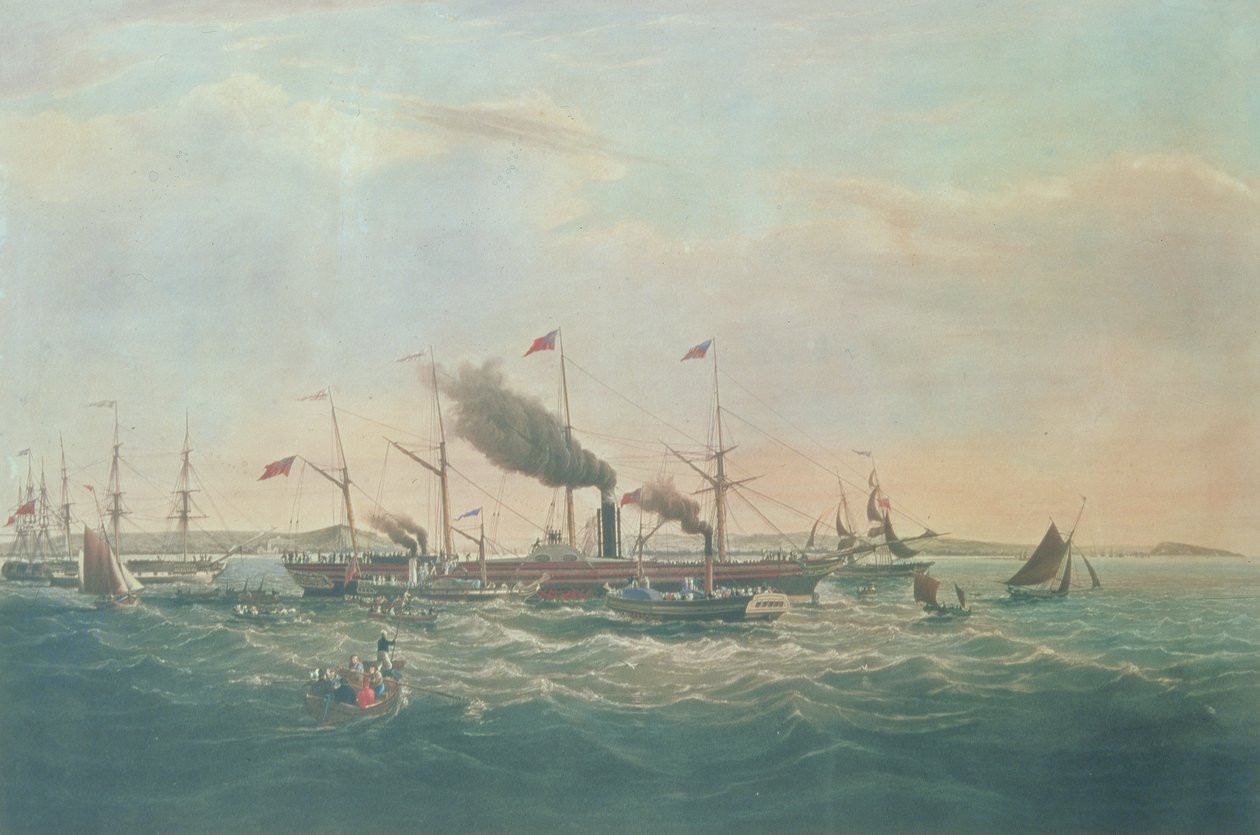 Great Western höyrylaiva (litho) tekijältä Unbekannter Künstler