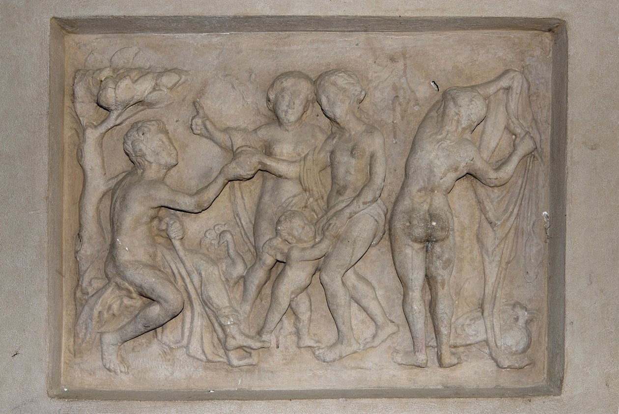 Kreikkalainen mytologia: Pariisin tuomio. Paimen Parisin on valittava kaunein kolmesta jumalattaresta Afroditen (Venus) luona, seuranaan Cupid, Hera (Junon) ja Athena (Minerva). Hän valitsee Afroditen, jolle hän tarjoaa kultaomenan. Helpotus tekijältä Unbekannt