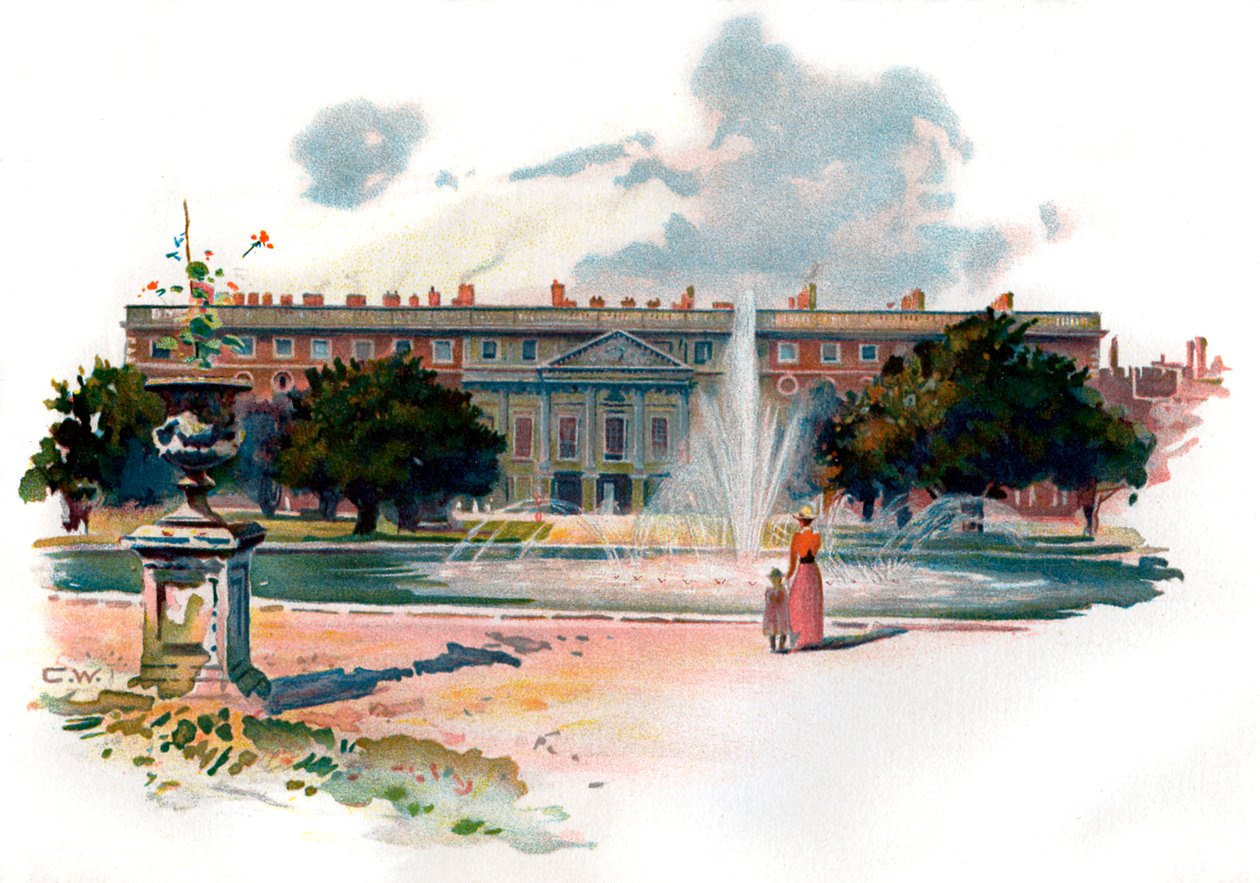 Hampton Court, East Front tekijältä Unbekannter Künstler
