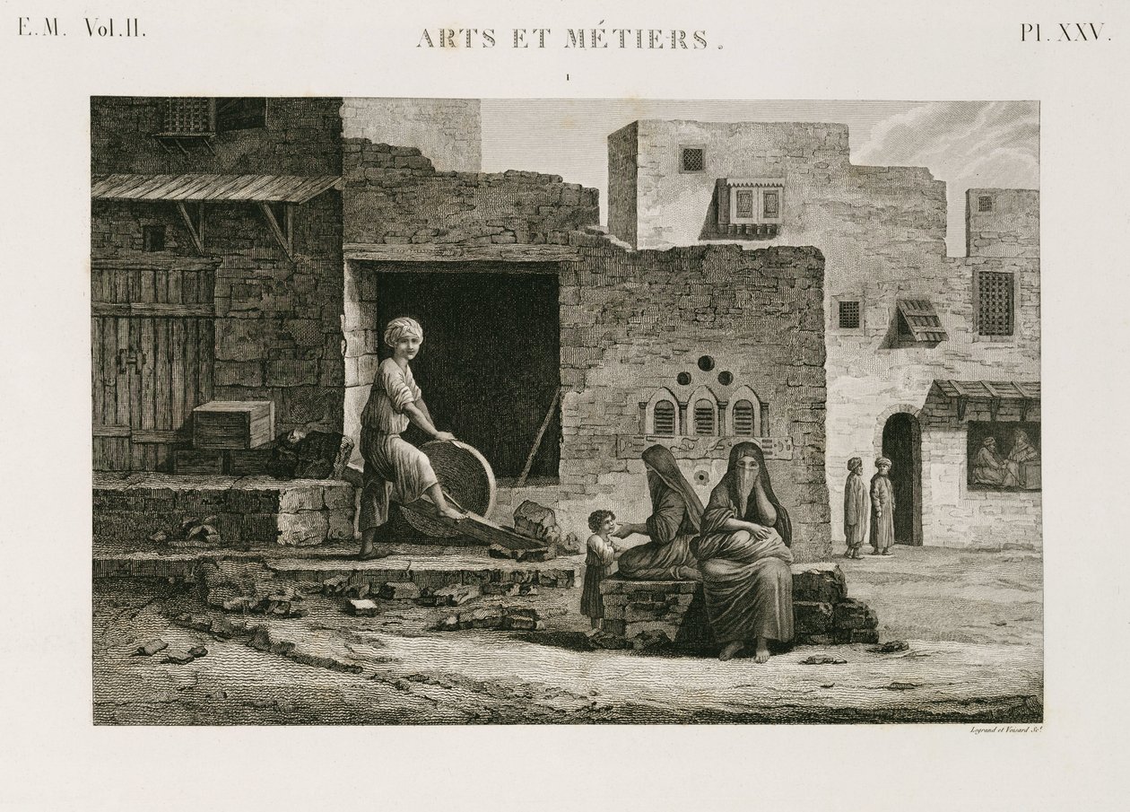 Rauta- ja rautatavaraveitsimylly, Egypti, n. 1798 tekijältä Unbekannt