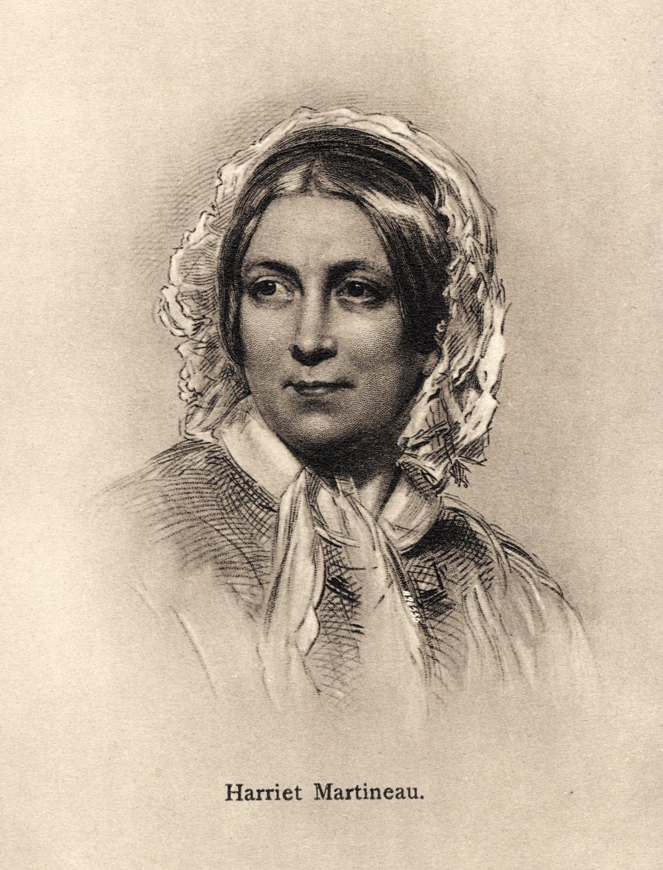 Harriet Martineau - muotokuva tekijältä Unbekannter Künstler
