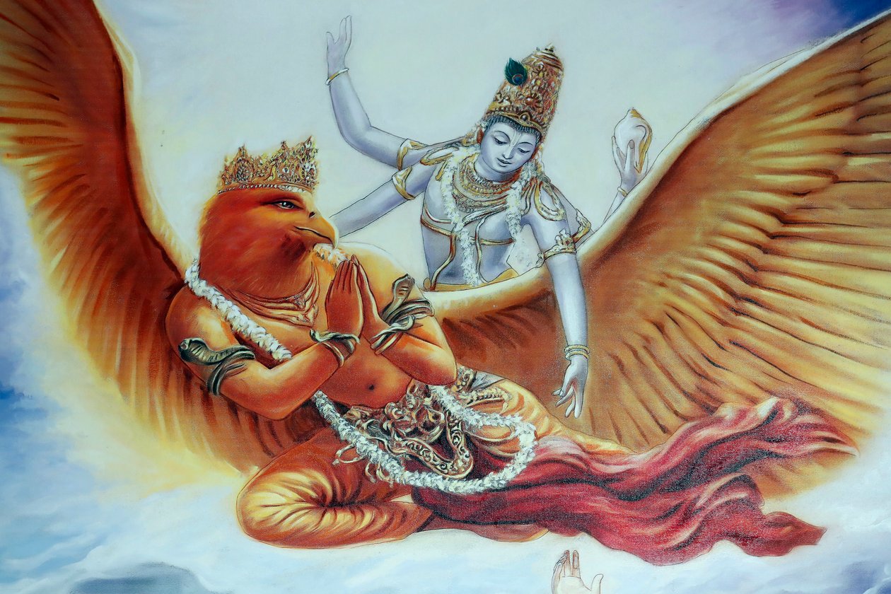 Hindutemppeli ja Srini Aa Batu -luolat, hindujumala Vishnu, Kula Lumpur, Malesia (kuva) tekijältä Unbekannt