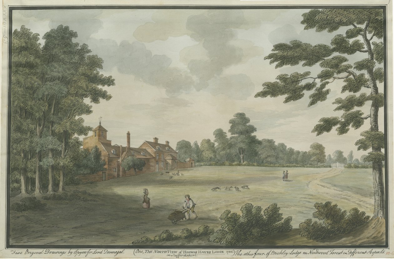 Hopwas Hayes: akvarellimaalaus, 1786 tekijältä Unbekannt