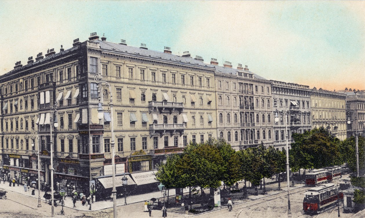Hotel Bristol Kärntnerring Wienissä, 1800-luvun loppu/2000-luvun alku (postikortti) (kuvassa) tekijältä Unbekannter Künstler