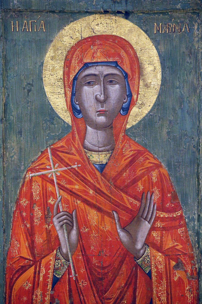 Ikoni Pedoulasin bysanttilaisessa museossa : Saint Marina (1700-luku), 20150510, Pedoulas, Kypros tekijältä Unbekannt