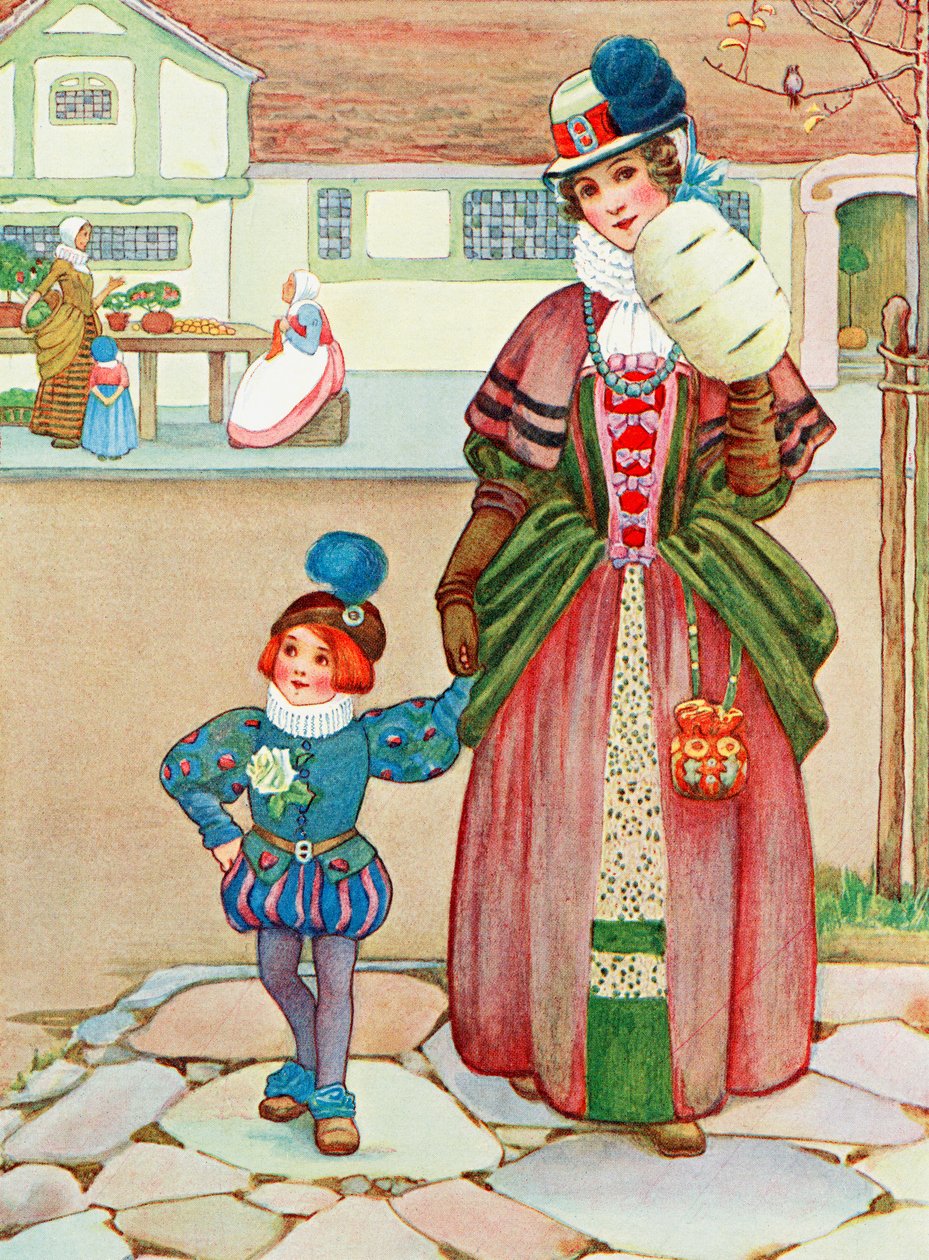 Kuvitus runoon Difference Millicent ja Githa Sowerbyn kirjasta Childhood, julkaistu 1907. tekijältä Unbekannter Künstler