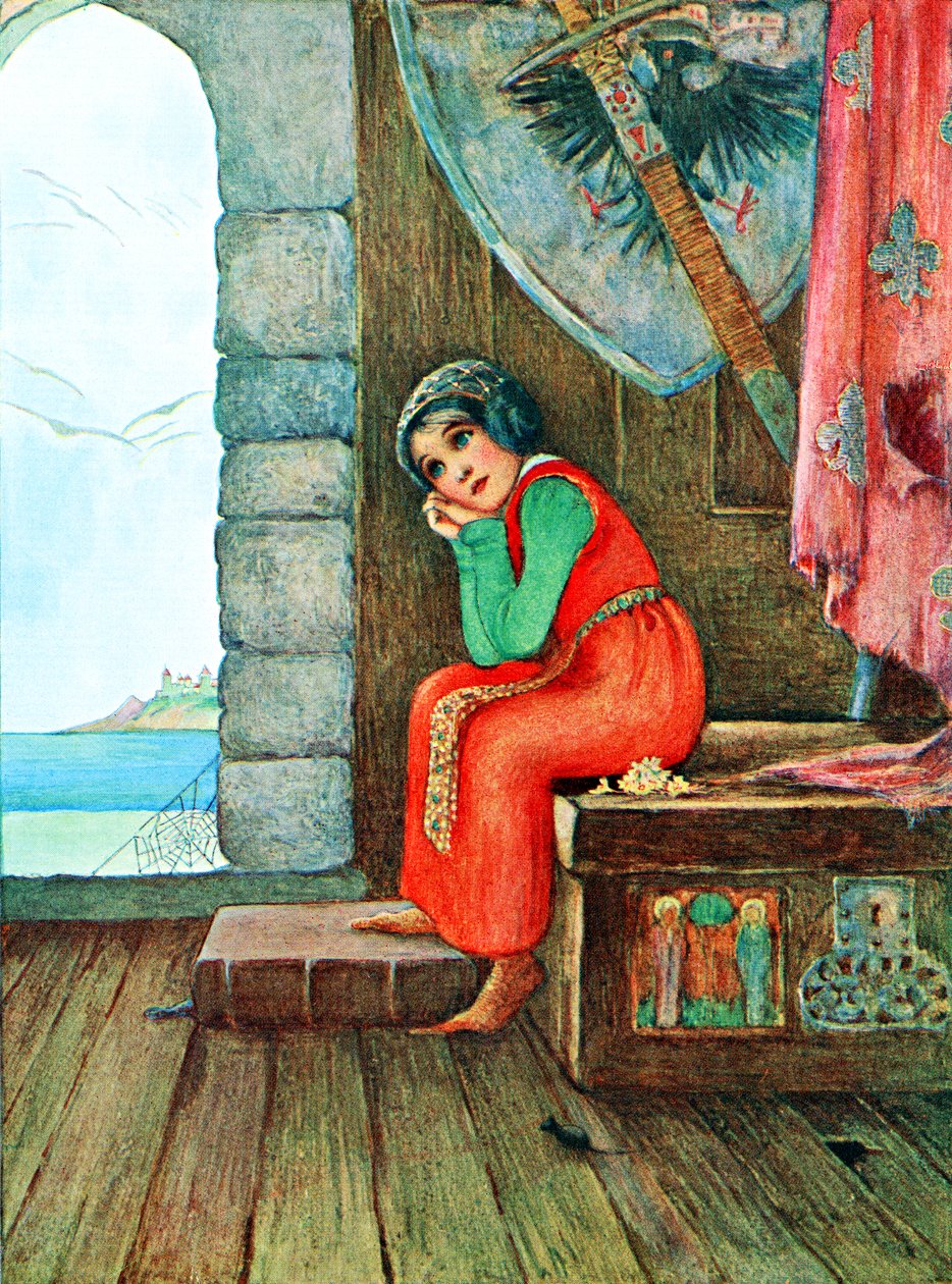 Kuvitus runoon The Old Chest Millicent ja Githa Sowerbyn kirjasta Childhood, julkaistu 1907. tekijältä Unbekannter Künstler